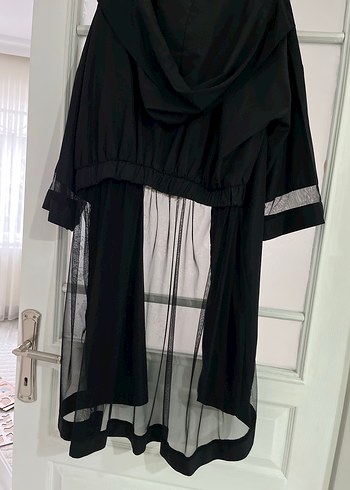 Uzun Siyah Gotik Kadın yağmurluk Trençkot - Görsel 7