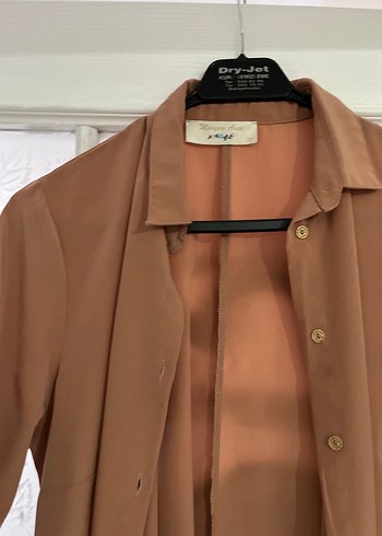 Somon Düğmeli gömlek tunik - Görsel 2