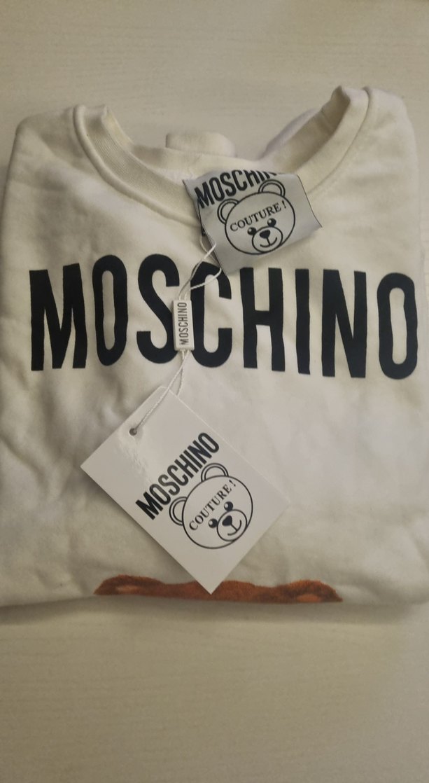 Moschino Baskılı Fermuarlı Beyaz Köpek Kıyafeti - Görsel 2
