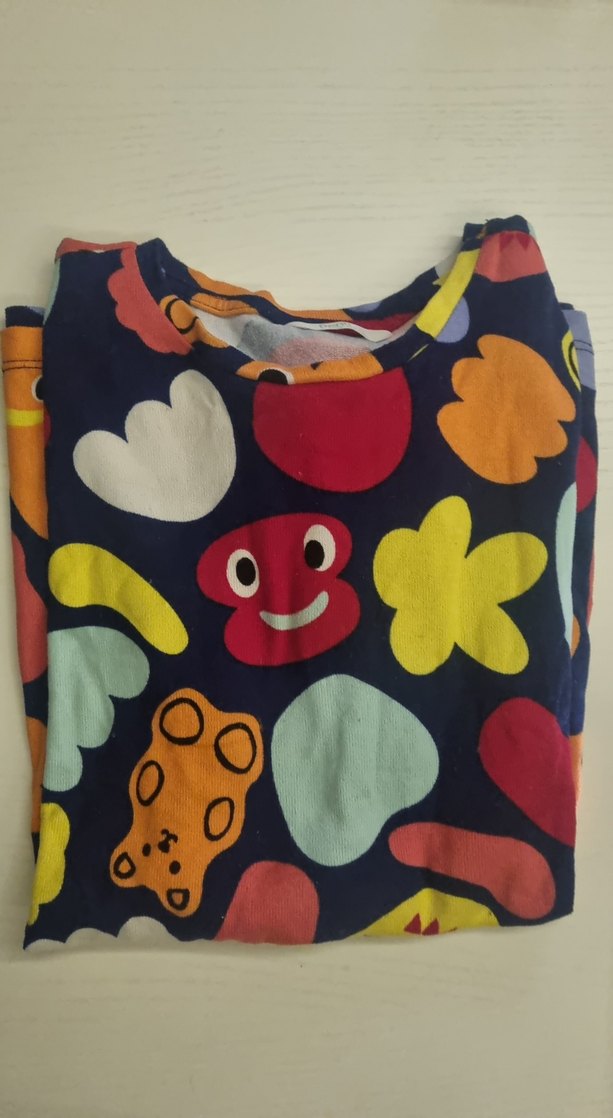 Renkli Baskılı Kız Çocuk pijama - Görsel 2