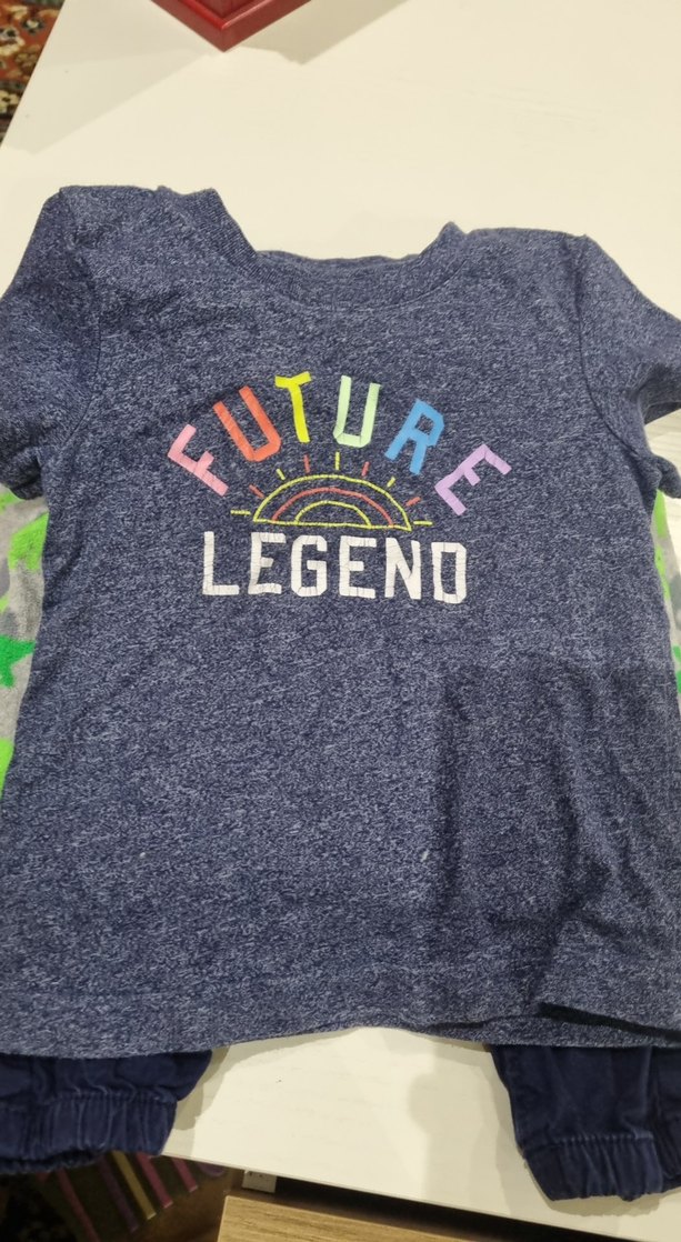 Erkek Çocuk Koyu Mavi Bol Kesim Denim Pantolon (3 parça) - Görsel 5