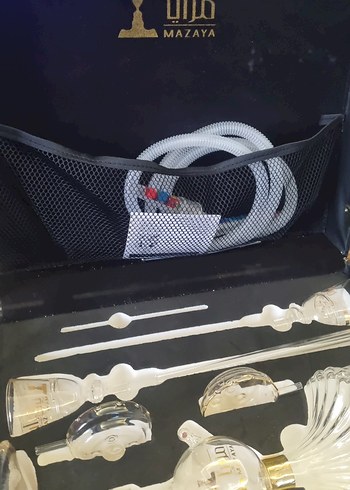 Beyaz Klasik Cam Servis Seti Nargile - Görsel 2