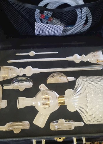 Beyaz Klasik Cam Servis Seti Nargile - Görsel 3