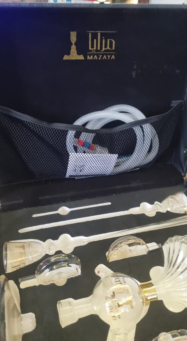 Beyaz Klasik Cam Servis Seti Nargile - Görsel 2