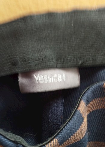 Lacivert Ekoseli Kadın Kumaş Pantolon - Görsel 4