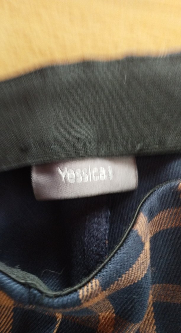 Lacivert Ekoseli Kadın Kumaş Pantolon - Görsel 4