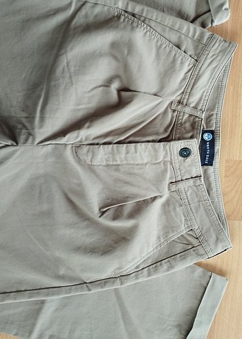 Bej Erkek Keten Rahat Kesim Pantolon - Görsel 2