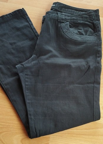 Düğmeli Siyah Erkek Denim Pantolon - Görsel 3