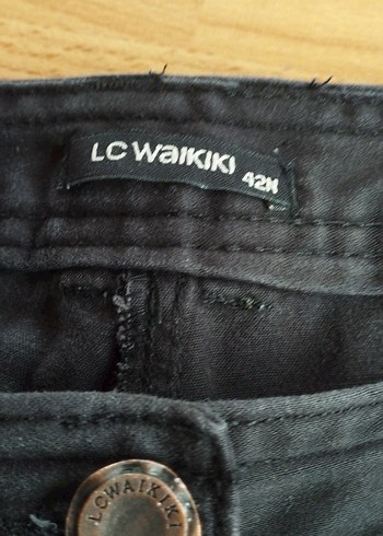 Düğmeli Siyah Erkek Denim Pantolon - Görsel 2