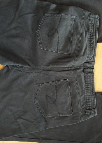 Düğmeli Siyah Erkek Denim Pantolon - Görsel 4