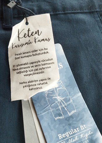 Erkek Mavi Denim Midi Şort - Görsel 4