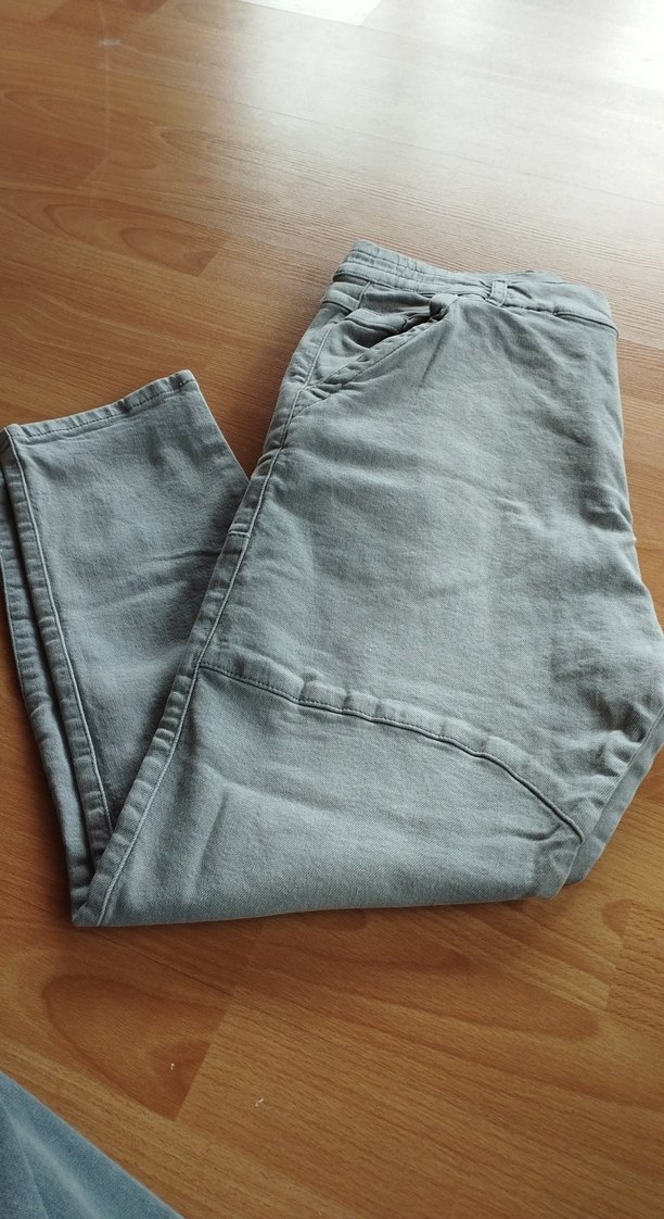 Gri Denim Kadın Rahat Kesim Pantolon - Görsel 2