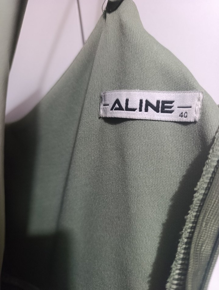 Parlak Yeşil Drapeli V Yaka Uzun Abiye Elbise - Görsel 5