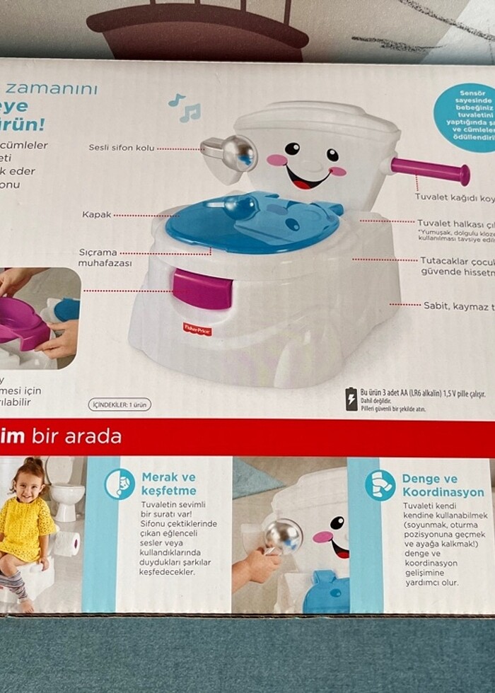 Çocuk tuvaleti fisher price - Görsel 4