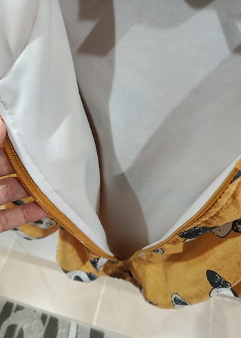 Kapüşonlu Sarı Erkek Çocuk Baskılı Yağmurluk - Görsel 4