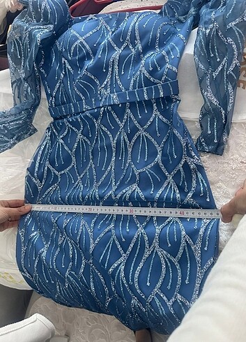 Midi boy sim detayli elbise - Görsel 6