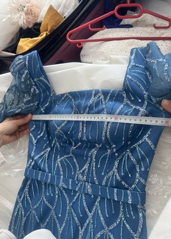 Midi boy sim detayli elbise - Görsel 5