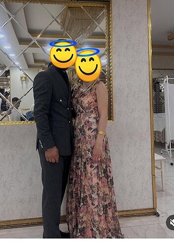 s Beden Çiçekli sifon elbise