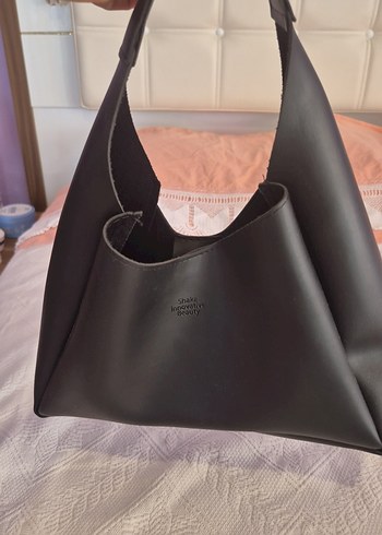Siyah Minimalist Deri Kadın Çanta