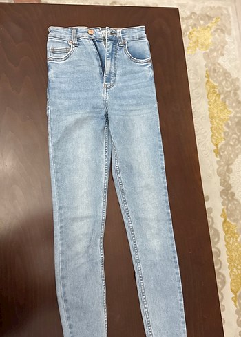 Bershka Acik Mavi Yuksek Bel Skinny Jean