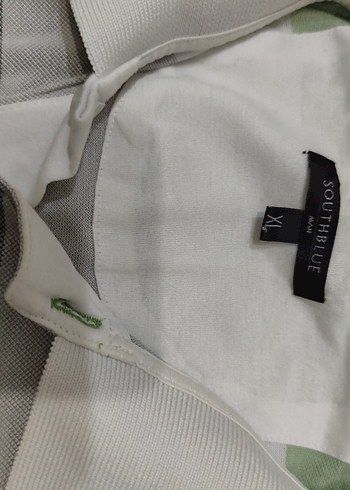 Erkek Gri Çizgili Kısa Kollu Polo Tişört - Görsel 6