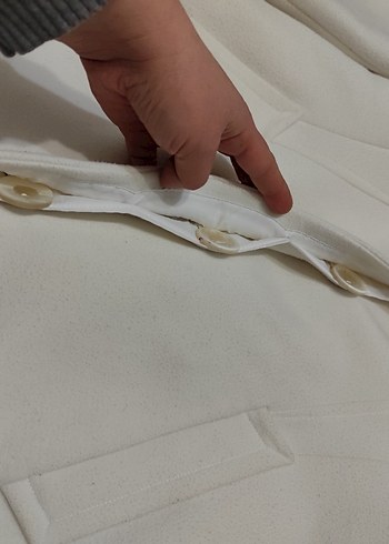 Adil Işık Marka, Ekru rengi Beyaz Kadın Midi Kaban - Görsel 11