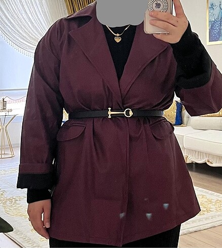 Bordo deri blazer ceket