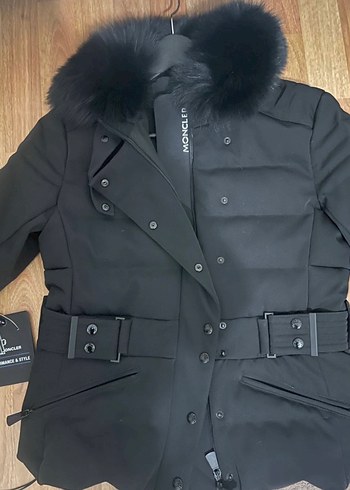Siyah Kürklü Kadın Kışlık Mont - Görsel 2