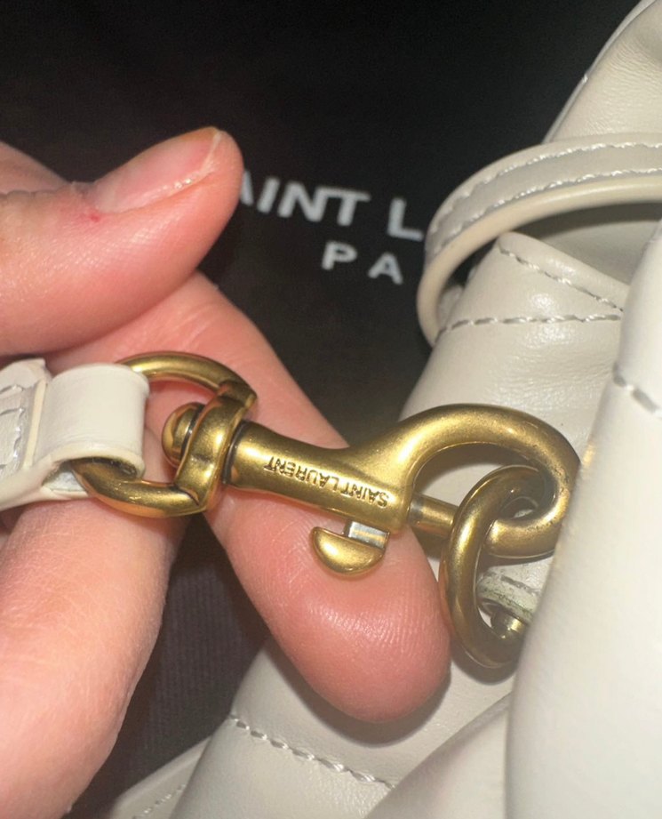 Beyaz Deri Kadın Çanta - Parisian Şıklığı - Görsel 3