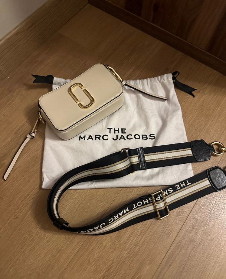 Beyaz Deri Marc Jacobs Bel Çantası - Görsel 2