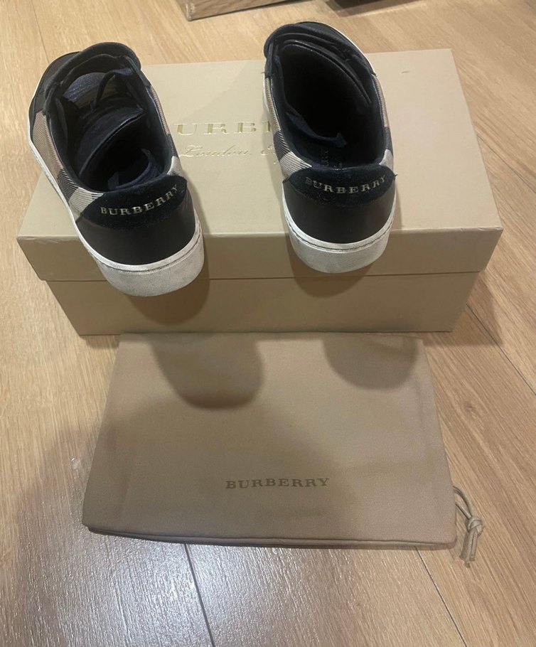 Burberry Ekoseli Platform Topuklu Kadın Spor Ayakkabı - Görsel 3