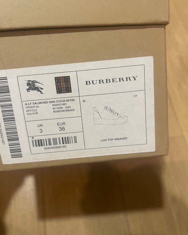 Burberry Ekoseli Platform Topuklu Kadın Spor Ayakkabı - Görsel 4