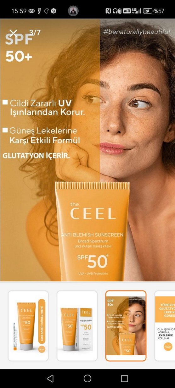 The Ceel Leke Karşıtı Güneş Kremi SPF 50+ 50 ml - Görsel 2