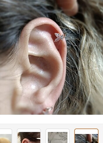 Beden altın Renk Çelik tragus piercing
