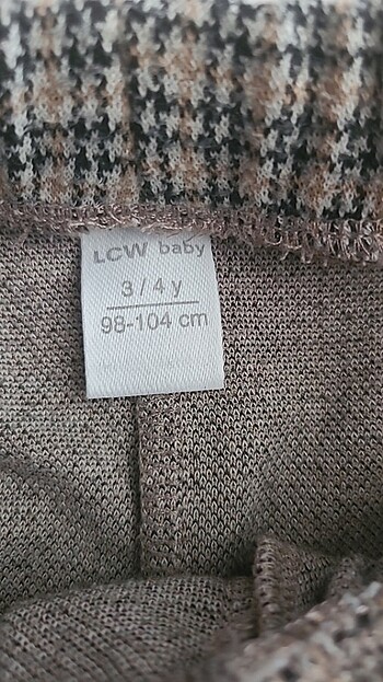 4 Yaş Beden kahverengi Renk 2 adet kışlık lcw pantalon ..
