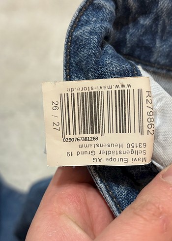 Kadın Gri Mavi Normal Boy Kot Pantolon - Görsel 3