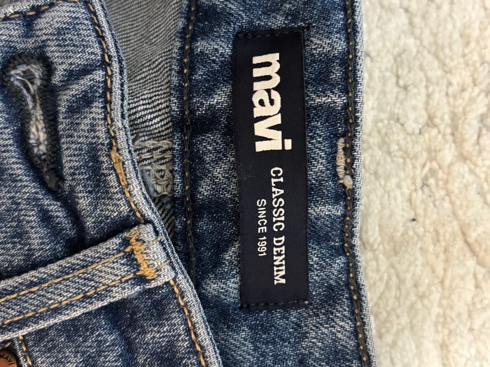 Kadın Gri Mavi Normal Boy Kot Pantolon - Görsel 2