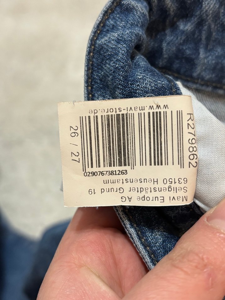 Kadın Gri Mavi Normal Boy Kot Pantolon - Görsel 3