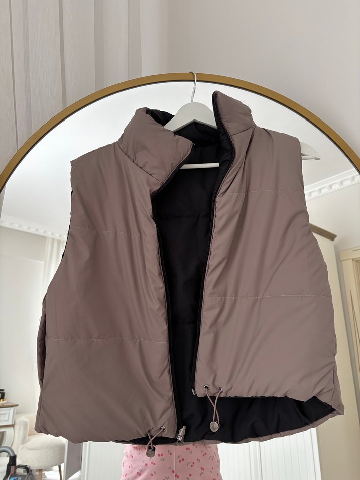 Yüksek Yakalı Kadın Yelek - Görsel 2