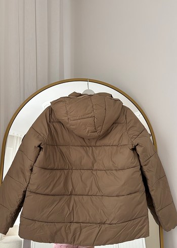 Kadın toprak tonlu Kapitone Mont - Görsel 3