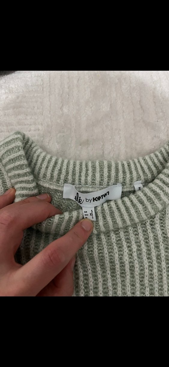 Yeşil Kadın Triko Uzun Kollu Kazak - Görsel 2