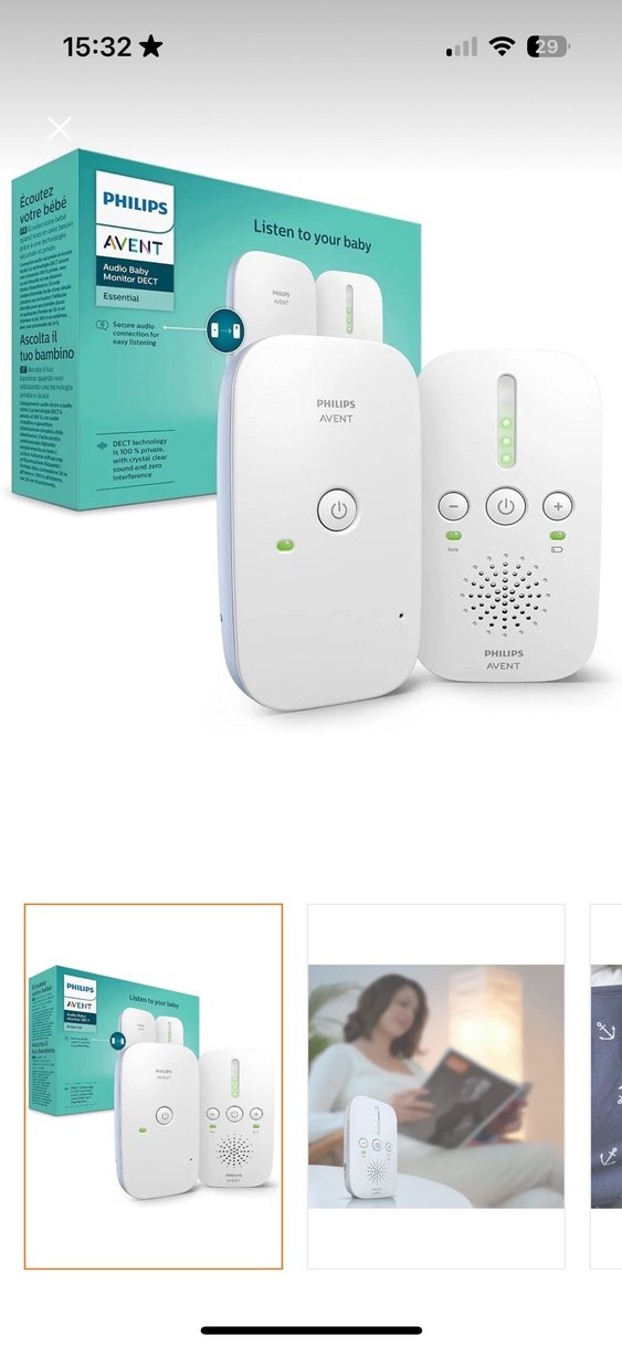 Philips Avent Beyaz Bebek telsizi - Görsel 3