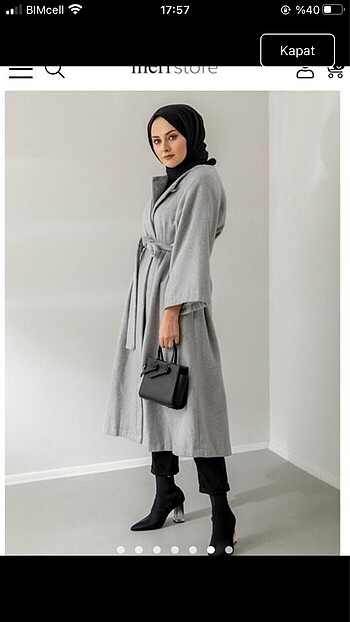 38 Beden gri Renk Meri store kaban