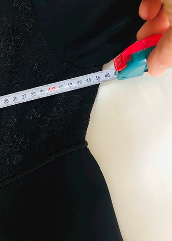 38 Beden siyah Renk Uzun Kollu Siyah Nakışlı Uzun Elbise Ferace