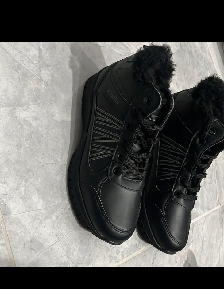 Kinetix Siyah Kürklü Erkek Çocuk Biker Bot - Görsel 4