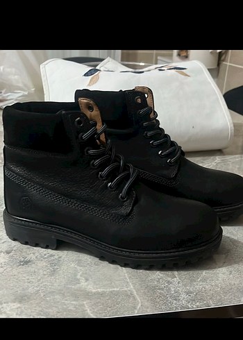 Lumberjack Siyah Deri Bağcıklı Erkek Botu - Görsel 5