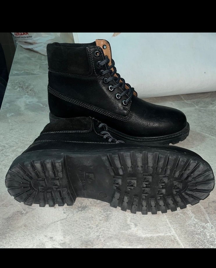 Lumberjack Siyah Deri Bağcıklı Erkek Botu - Görsel 4