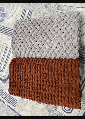 Pufi el Örgü Çocuk Battaniyesi - Görsel 4