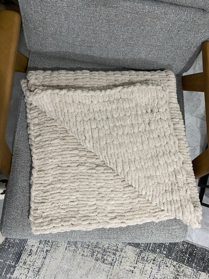 Pufi el Örgü Çocuk Battaniyesi - Görsel 5