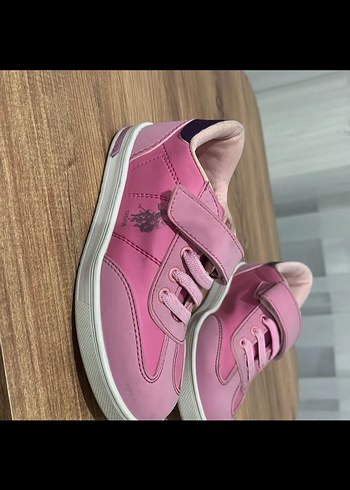Kız Çocuk Pembe Cırt Cırtlı Spor Ayakkabı
